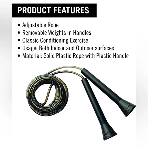 Everlast EX2448BK Speed Rope - Picture 2 of 3